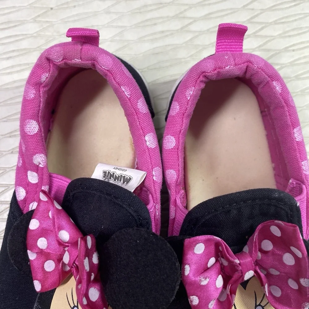 Minnie Mouse Little Girl's Pink Canvas Shoes Sneakers-Sz. 11-Fair Cond. See pics